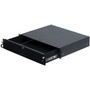 Rack Solutions 2U Lockable Rackmount Drawer - 2U Rack Height - Rack-mountable - Black Powder Coat - 100 lb (45359.24 g) Maximum Weight (Fleet Network)