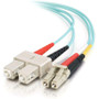 C2G Fiber Optic Duplex Patch Cable - 26.2 ft Fiber Optic Network Cable - First End: 2 x LC Network - Male - Second End: 2 x SC Network (Fleet Network)