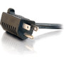 C2G 30538 3ft 16 AWG Universal Power Cord with Extra Outlet - Black - Lifetime Warranty