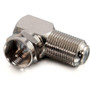 C2G Right Angle F-Type Adapter - 1 x F Connector Audio/Video Female - 1 x F Connector Audio/Video Male - Silver - 10 (Fleet Network)