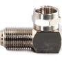 Right Angle F-Type Adapter Male Female For Tight Spaces And Cable Routing Audio/Video Connector Silver X 40669