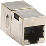 Black Box Cat.5e Coupler - Shielded, Straight-Pin, Silver, 10-Pack - 1 x RJ-45 Network Female - 1 x RJ-45 Network Female - Silver - 10 (Fleet Network)