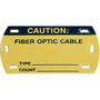 Panduit Fiber Optic Cable Marker Tag - 2" (50.80 mm) Length x 3.50" (88.90 mm) Width - Rectangular - Vinyl - Black, Yellow - 5 / Pack (Fleet Network)