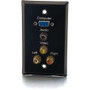 C2G Classic Single Gang Audio Video Faceplate - 1-gang - Wall Mount - Black - Stainless Steel (40483)