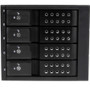 StarTech.com 4 Bay Aluminum Trayless Hot Swap Mobile Rack Backplane for 3.5in SAS II/SATA III - 6 Gbps HDD - Connect and hot swap four (HSB4SATSASBA)