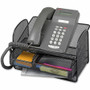Safco Onyx Mesh Telephone Stand - 7" (177.80 mm) Height x 11.8" (298.45 mm) Width x 9.3" (234.95 mm) Depth - Desktop - Adjustable - - (Fleet Network)