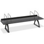 Safco Retainer Lip Desk Riser - 8.3" (209.55 mm) Height x 42" (1066.80 mm) Width x 12.3" (311.15 mm) Depth - Swivel - Black - Melamine (Fleet Network)