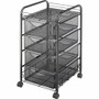 Safco Onyx Double Mesh Mobile File Cart - 2 Shelf - 4 Drawer - 4 Casters - 1.50" (38.10 mm) Caster Size - 15.8" (400.05 mm) Width x x (Fleet Network)