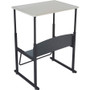 Safco AlphaBetter Desk, 28 x 20 Standard Top, with out Book Box - Beige Rectangle, Laminated Top - 26" (660.40 mm) to 42" (1066.80 mm) (Fleet Network)