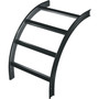 Middle Atlantic 90&deg; Vert. Outside Ladder Bend, 24" W - Cable Ladder Bend - Black Powder Coat - 15.5" (393.70 mm) Length - Steel - (Fleet Network)