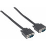 Manhattan 3 M Fully Shielded VGA Monitor Cable Male To Black SVGA Compatible Specification Warranty Lifetime Polybag 311748