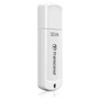 Transcend 32GB JetFlash 370 USB 2.0 Flash Drive - 32 GB - USB 2.0 - White - Lifetime Warranty (TS32GJF370)