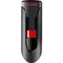SanDisk Cluzer Glide USB Flash Drive - 16 GB - USB 2.0 - Black, Red - 128-bit AES - 2 Year Warranty (SDCZ60-016G-B35)