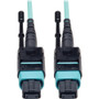 Tripp Lite series 10 Meter MTP / MPO Patch Cable, 12 Fiber, 40GbE Aqua OM3 Plenum - 32.8 ft (10 m) Fiber Optic Network Cable for - 1 x (Fleet Network)