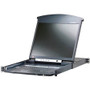 ATEN 8-Port 17in. Dual Rail CAT5 LCD KVM Over the Net - 8 Computer(s) - 17" (431.80 mm) LCD - UXGA - 1600 x 1200 - 10 x Network - 2 x (Fleet Network)