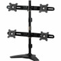 Amer Mounts Desk Mount for Flat Panel Display - Black  - Height Adjustable - 4 Display(s) Supported - 15" (381 mm) to 24" (609.60 mm) (Fleet Network)