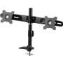Amer Mounts Grommet Based Dual Monitor Mount for two 15"-24" LCD/LED Flat Panel Screens - Supports up to 26.5lb monitors, +/- 20 tilt, (Fleet Network)