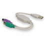 AddOn USB2PS2-5PK 5-Pack USB A 2. 0 Male to PS/2 Female Adapters - 7. 9" (200 mm) Keyboard/Mouse Data Transfer Cable - Black