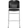 Safco Vy Sled Base Bistro Chair - Black Seat Color - Plastic Seat Material - Black Back Color - Plastic Back Material - Powder Coated (Fleet Network)