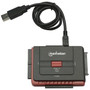 Manhattan USB-A to SATA/IDE Adapter Cable, 3-in-1 with One-Touch Backup, Male to Male, 1.5m, 480 Mbps (USB 2.0), Hi-Speed USB, Black - (Fleet Network)