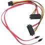 Supermicro 2 SAS to 2 SATA And 1 8-Pin Power Connector,40/50/15cm,30/20AWG - 1.6 ft (0.50 m) SAS/SATA Data Transfer/Power Cable for - (Fleet Network)