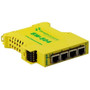 Brainboxes Industrial Ethernet 4 Port Switch DIN Rail Mountable - 4 Ports - 10/100Base-TX - 2 Layer Supported - Rail-mountable - (Fleet Network)