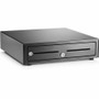 HP USB Standard Duty Cash Drawer - 2 Media Slot - USB, Powered USB - Printer Driven - Black - 4.30" (109.22 mm) Height x 16.20" mm) x (E8E45AA#ABA)
