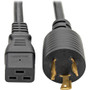 Tripp Lite 12ft Power Cord Extension Cable L6-20P to C19 for PDU/UPS Heavy Duty 20A 12 AWG 12' - 12 Gauge - 250 V AC / 20 A - Black - (Fleet Network)