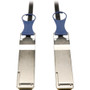 Tripp Lite series 2 Meter QSFP+ to QSFP+ 40Gb Passive DAC Copper Infiniband Cable - 6.6 ft (2.01 m) QSFP+ Network Cable for Network - (Fleet Network)