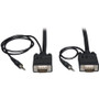 Tripp Lite 30ft SVGA / VGA Coax Monitor Cable with Audio and RGB High Resolution HD15 3.5mm M/M 30' - 30 ft (9.14 m) Mini-phone/VGA - (Fleet Network)