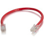 C2G 6in Cat6 Ethernet Cable - Non-Booted Unshielded (UTP) - Red - 6" Category 6 Network Cable for Network Device - First End: 1 x - - (Fleet Network)