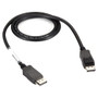Black Box DisplayPort Cable, Male/Male, 32 AWG, 15-ft. (4.5-m) - 15 ft DisplayPort A/V Cable for Audio/Video Device - First End: 1 x - (Fleet Network)
