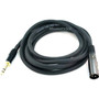 Monoprice 10ft Premier Series XLR Male to 1/4inch TRS Male 16AWG Cable (Gold Plated) - 10 ft (3.05 m) 6.35mm/XLR Audio Cable for Audio (Fleet Network)