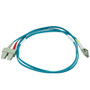 Monoprice 10Gb Fiber Optic Cable, LC/SC, Multi Mode, Duplex - 1 Meter (50/125 Type) - Aqua - 3.3 ft Fiber Optic Network Cable for - 2 (Fleet Network)