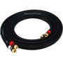 Monoprice 12ft Premium 2 RCA Plug/2 RCA Plug M/M 22AWG Cable - Black - 12 ft (3.66 m) Coaxial Audio Cable for Audio Device - First 2 x (Fleet Network)