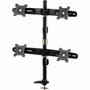 Amer Mounts Desk Mount for Flat Panel Display, LCD Monitor, LED Monitor - Black  - Height Adjustable - 4 Display(s) Supported - 15" to (Fleet Network)