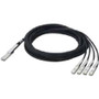 Allied Telesis QSFP to 4 x SFP+ Breakout Direct Attach Cable (5 m) - 16.4 ft QSFP/SFP+ Network Cable for Network Device - First End: 1 (Fleet Network)