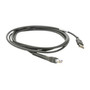Zebra CBA-U01-S07ZAR USB Straight Cable - 7 ft USB Data Transfer Cable - First End: 1 x Type A USB - Gray (Fleet Network)