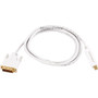Monoprice 6ft 32AWG Mini DisplayPort to DVI Cable - White - 6 ft DVI/Mini DisplayPort A/V Cable for Audio Device, Video Device, TV, - (Fleet Network)