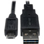Tripp Lite series UR050-06N USB Data Transfer Cable - 6" (152.40 mm) USB Data Transfer Cable for Cellular Phone, PDA, Camera - First 1 (Fleet Network)