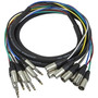 Monoprice 3 Meter (10ft) 8-Channel 1/4inch TRS Male to XLR Male Snake Cable - 10 ft (3.05 m) 6.35mm/XLR Audio Cable for Audio Device - (Fleet Network)