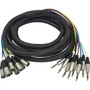 Monoprice 6 Meter (20ft) 8-Channel 1/4inch TRS Male to XLR Male Snake Cable - 20 ft (6.10 m) 6.35mm/XLR Audio Cable for Audio Device - (Fleet Network)