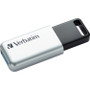 Verbatim 32GB Store'n' Go Secure Pro USB 3.0 Flash Drive with AES 256 Hardware Encryption - Silver - 32 GB - USB 3.0 - 256-bit AES - - (98665)