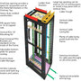 Black Box Elite Rack Cabinet For Servers And PDUs With Integrated Fan Provisions Plexiglas Mesh Steel Construction EC24U3032TPMS1NK