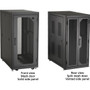Black Box Elite Rack Cabinet For Servers And PDUs With Integrated Fan Provisions Plexiglas Mesh Steel Construction EC24U3032TPMS1NK