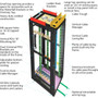 Black Box Elite Server And PDU Rack Cabinet With Plexiglas Front 6 Fans Mesh Steel Frame Height Fan For S EC45U2436TPMS6NK