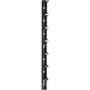Black Box Vertical IT Rackmount Cable Manager - 48Ux3"W Single-Sided, Black - Cable Manager - Black - 48U Rack Height - Aluminum (Fleet Network)