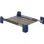 Rack Solutions Mounting Shelf for Printer, Desktop Computer - Black Powder Coat  - 100 lb (45359.24 g) Load Capacity - Steel (108-4013)