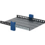 Rack Solutions Mounting Shelf for Printer, Desktop Computer - Black Powder Coat  - 100 lb (45359.24 g) Load Capacity - Steel (108-4013)