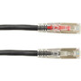 Black Box GigaTrue 3 Shielded FTP Category 6 Patch Network Cable 25 Ft For Panel Wallplate Device S/FTP C6PC70S-BK-25
